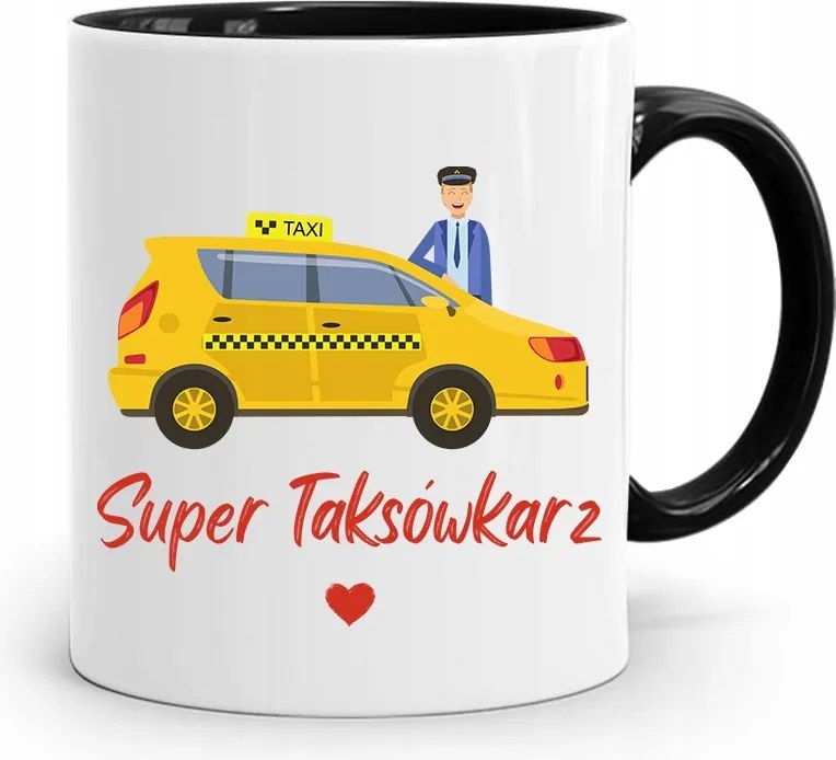 Fekete Bögre Ajándék Szuper Taxisofőrnek, fényképes nyomattal