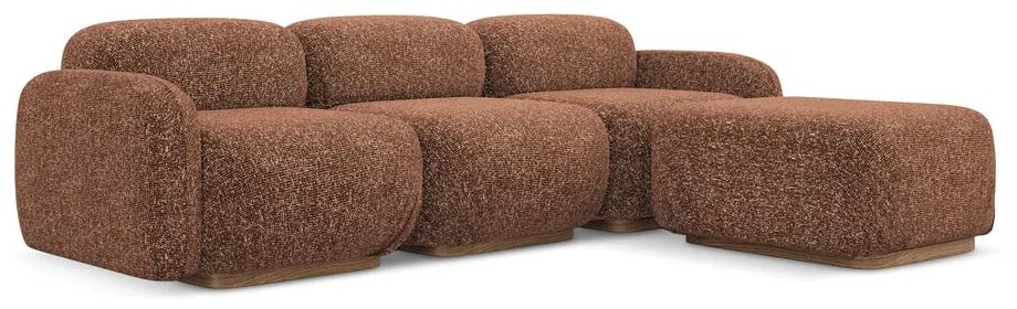 Narancssárga-barna moduláris sarokkanapé (variálható sarok) Ailani – Makamii