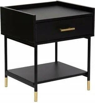 Éjjeliszekrény Fekete Tedy Loft Glamour Ipari