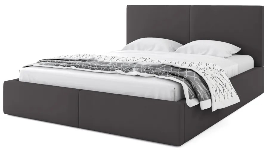 NICKY 2 kárpitozott ágy, 160x200, grafit