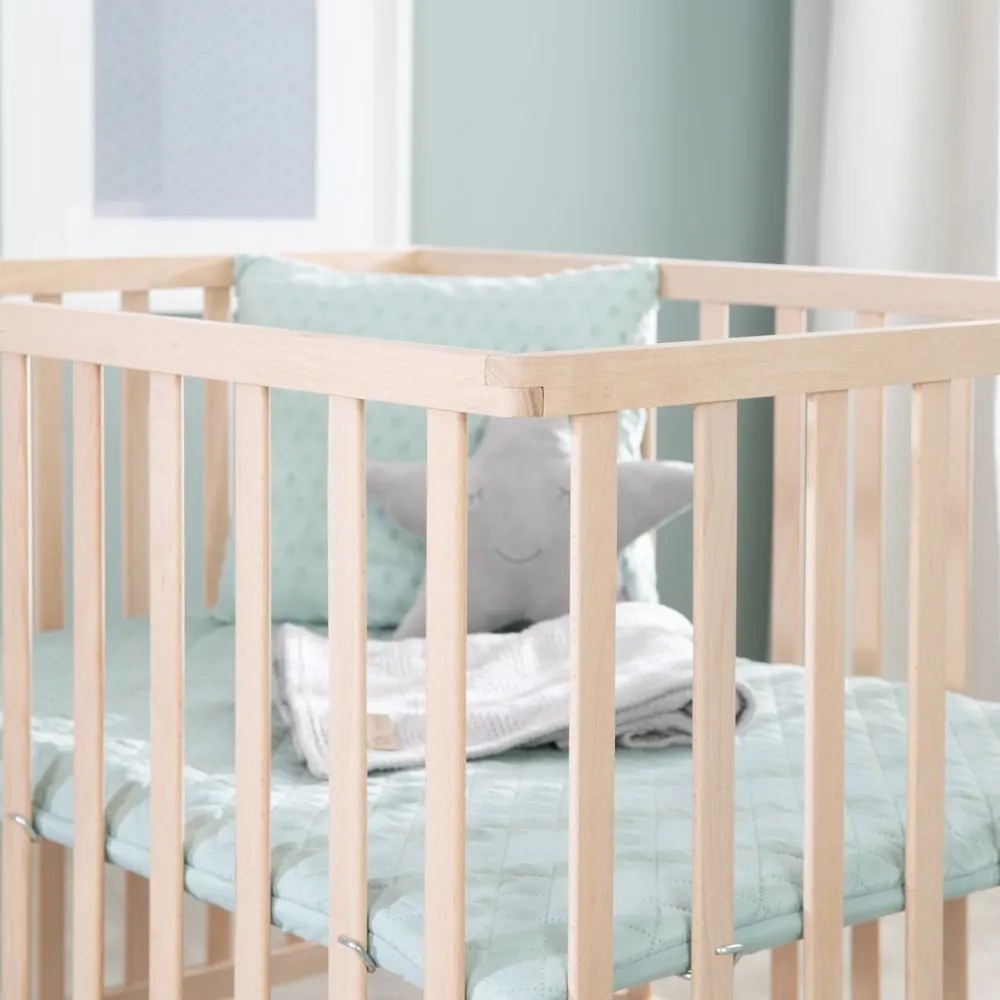 Natúr színű gurulós járóka állítható magassággal 75x100 cm Style – Roba