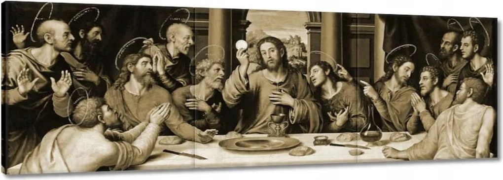 Vászonkép 90x30 Utolsó vacsora Jézus