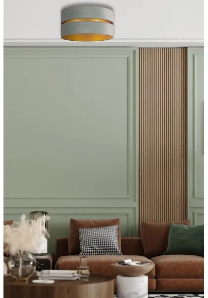 Duolla - Mennyezeti lámpa DUO 1xE27/15W/230V átm. 40 cm világoszöld/arany