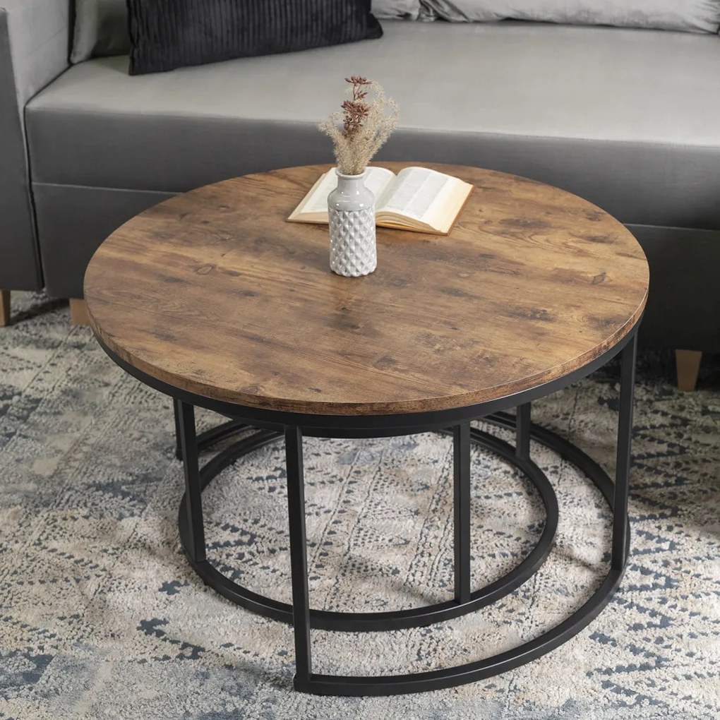 Dohányzóasztal szett FIGO MAX rusztikus tölgy