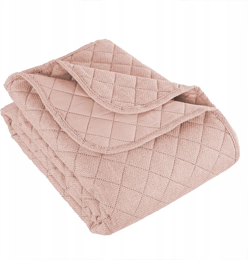 Dekoratív ágytakaró Molly 170x210 cm púderrózsaszín