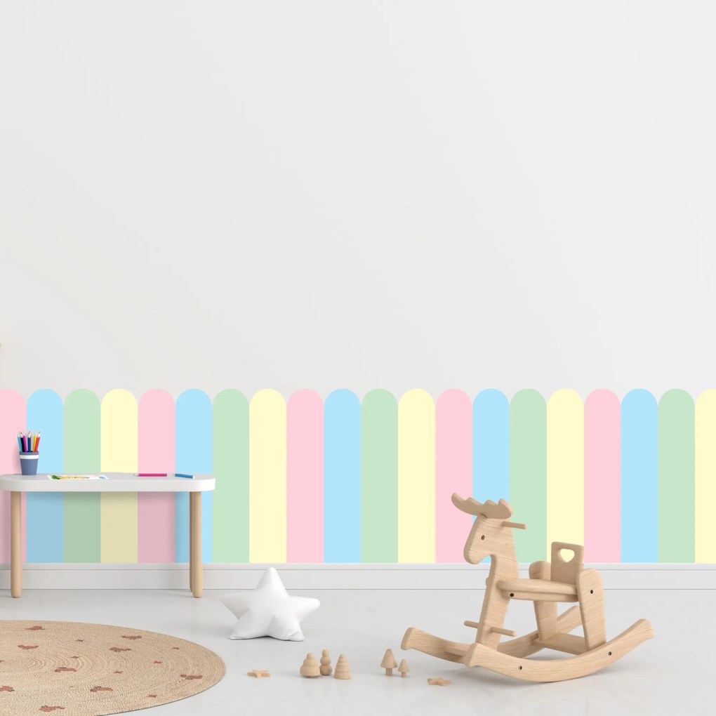 PIPPER. Textil öntapadó tapéta - Boltív - Pasztell szín Méret: 100cm