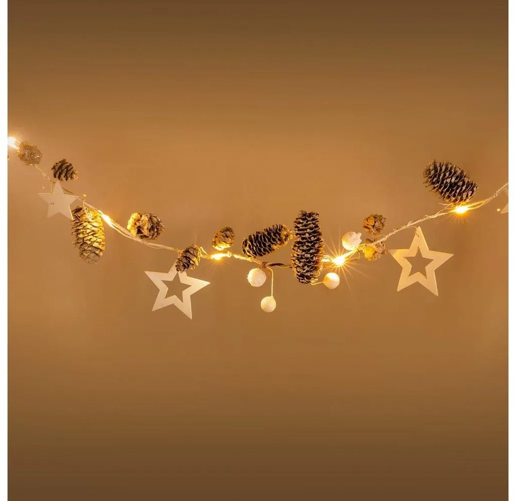 Retlux - LED karácsonyi fényfüzér 10xLED/3xAA 2,5m meleg fehér