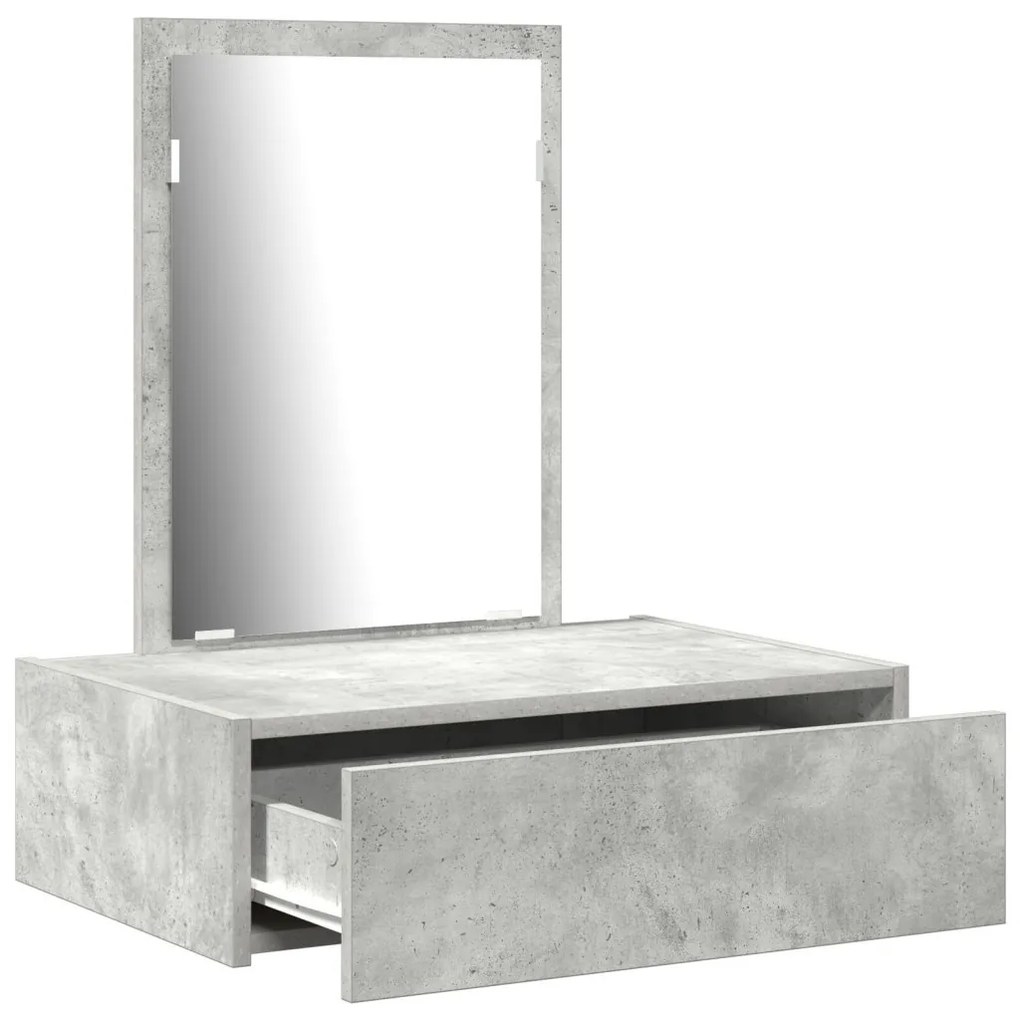 Fali sminkasztal Beton szürke 60x40x70 cm