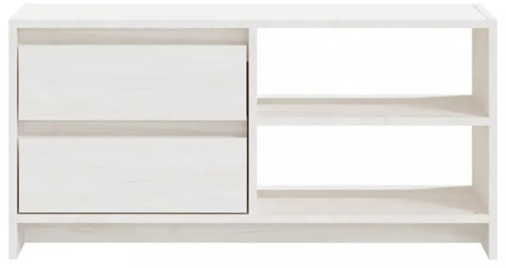 fehér tömör fenyőfa TV szekrény 80 x 31 x 39 cm