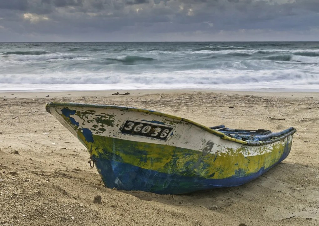 Poszter 42x29,7cm Csónak a parton, Assaf Frank