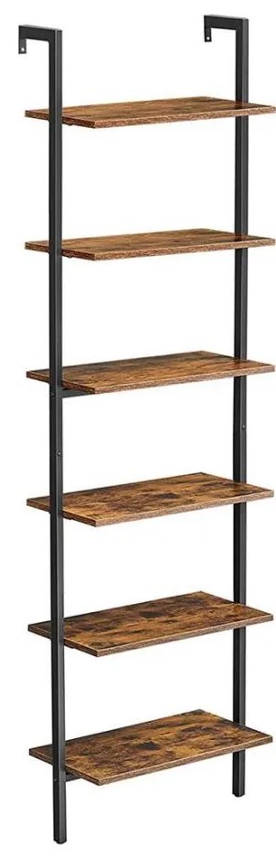 NAVARO könyvszekrény barna/fekete