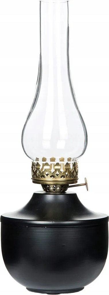 Gyertyatartó tealight Olja petróleum lámpa fekete
