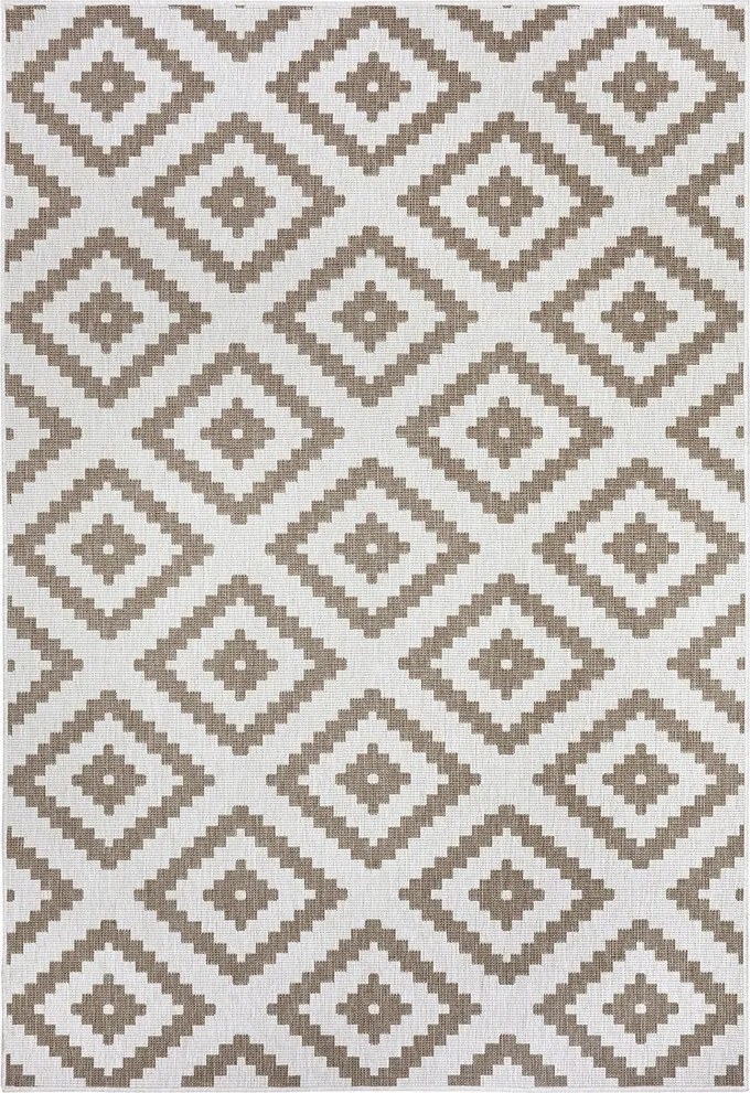 Teraszszőnyeg 80x150cm,kék krémszínű kétoldalas,zsinóros lapos szövésű