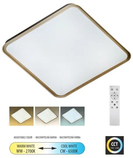 LED Dimmelhető mennyezeti lámpa UNA LED/60W/230V 2700-6500K + távirányító