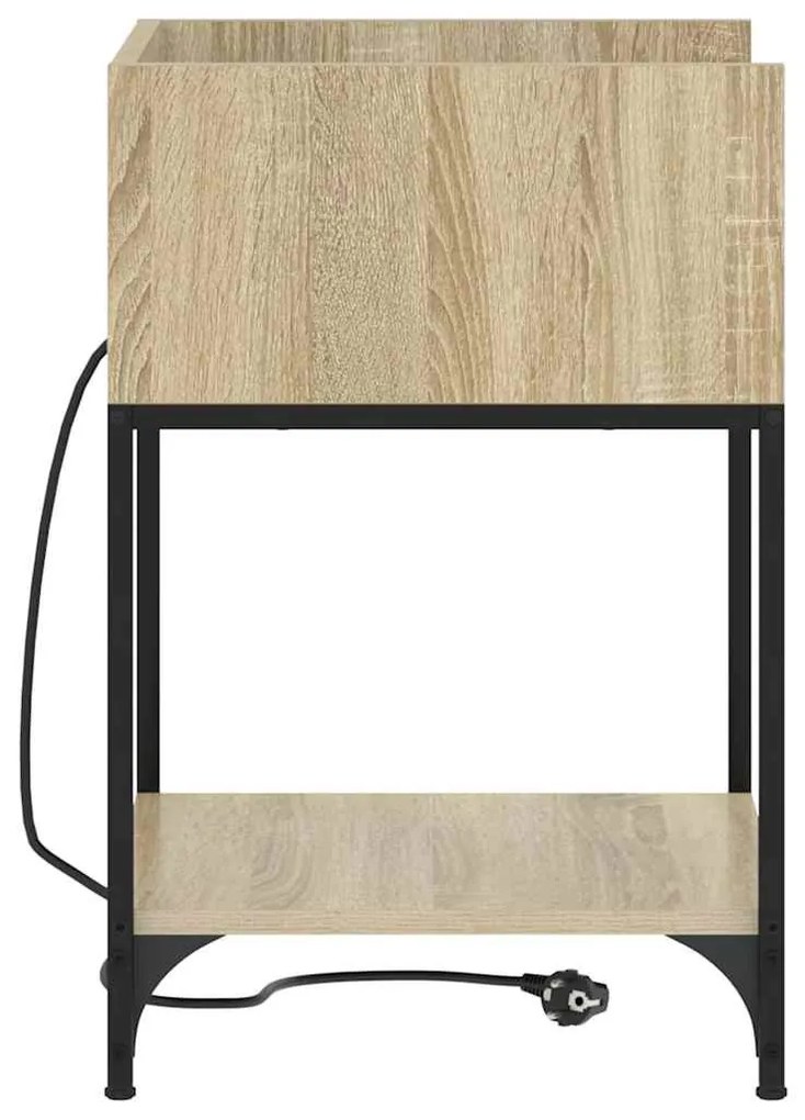 Éjjeli Szekrények 2 pcs sonoma tölgy 40 x 40 x 61 cm Faanyag