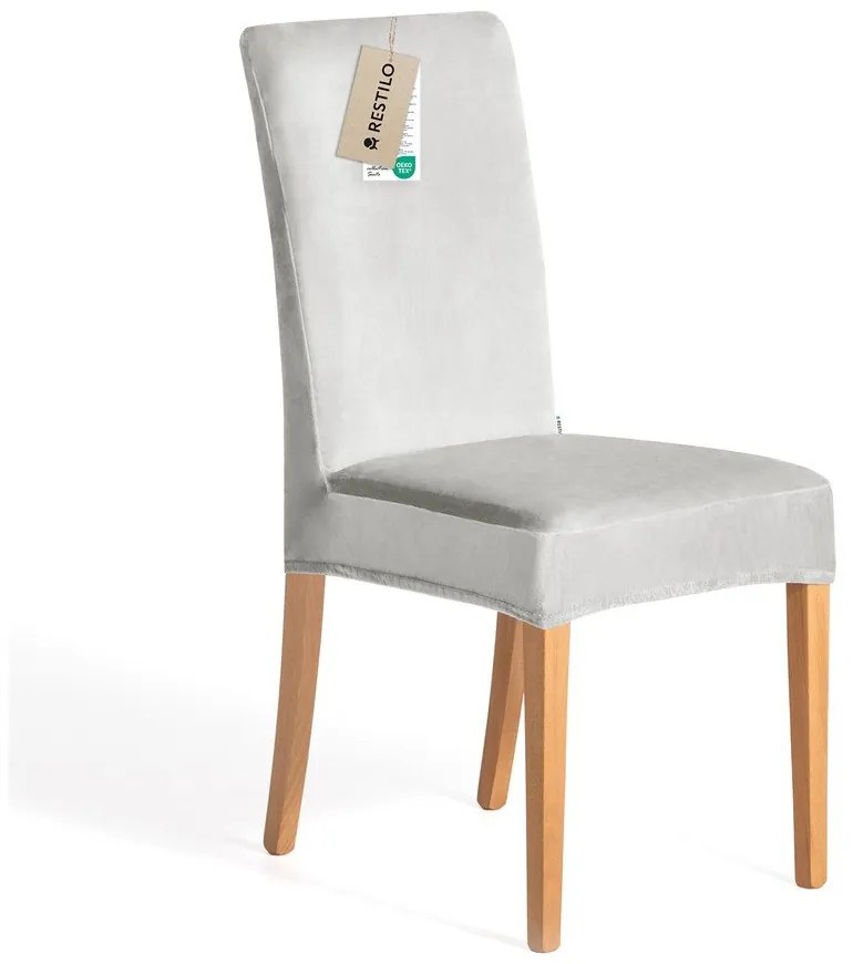 Világosszürke gumis szék huzat 48 cm Sento – Restilo