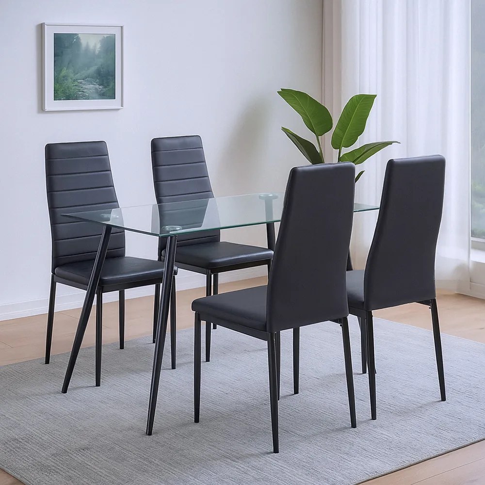 Cruz 4+1 étkező garnitúra fekete