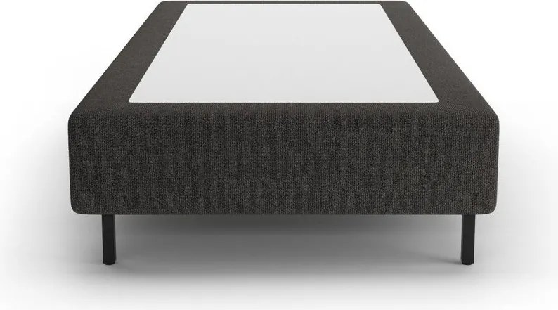 Fekete kárpitozott egyszemélyes ágy ágytámla nélkül 90x200 cm Whale – Micadoni