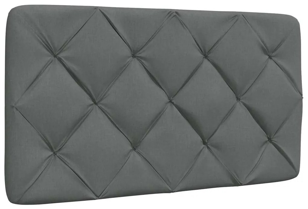 sötétszürke szövet ágykeret LED-ekkel matrac nélkül 90x190 cm