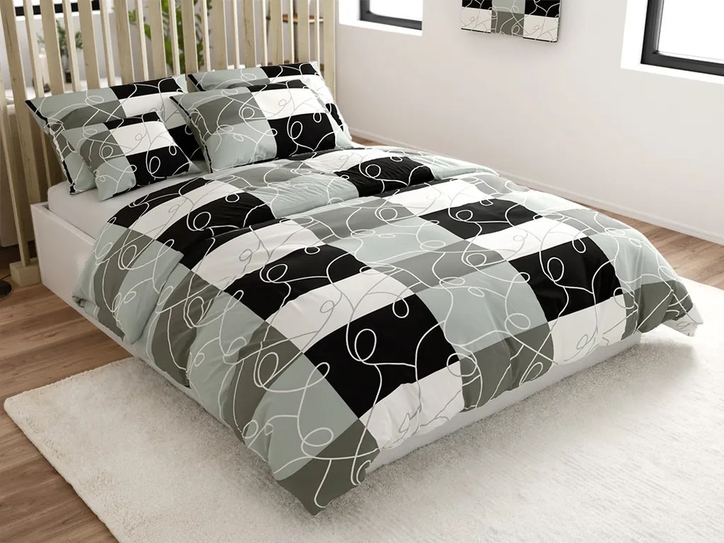 Pamut ágynemű KASPARO BLEND szürke Ágyneműhuzat mérete: 70 x 90 cm | 140 x 220 cm