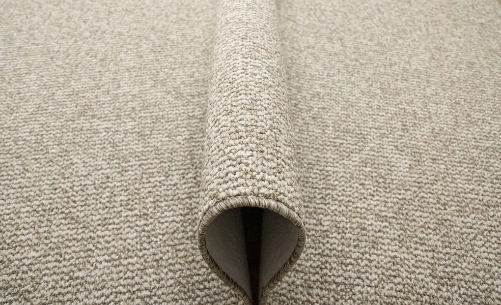 Nappali Szőnyeg Bézs Krém Hurok Vastag Szövésű Ohio Filc 100x200 cm