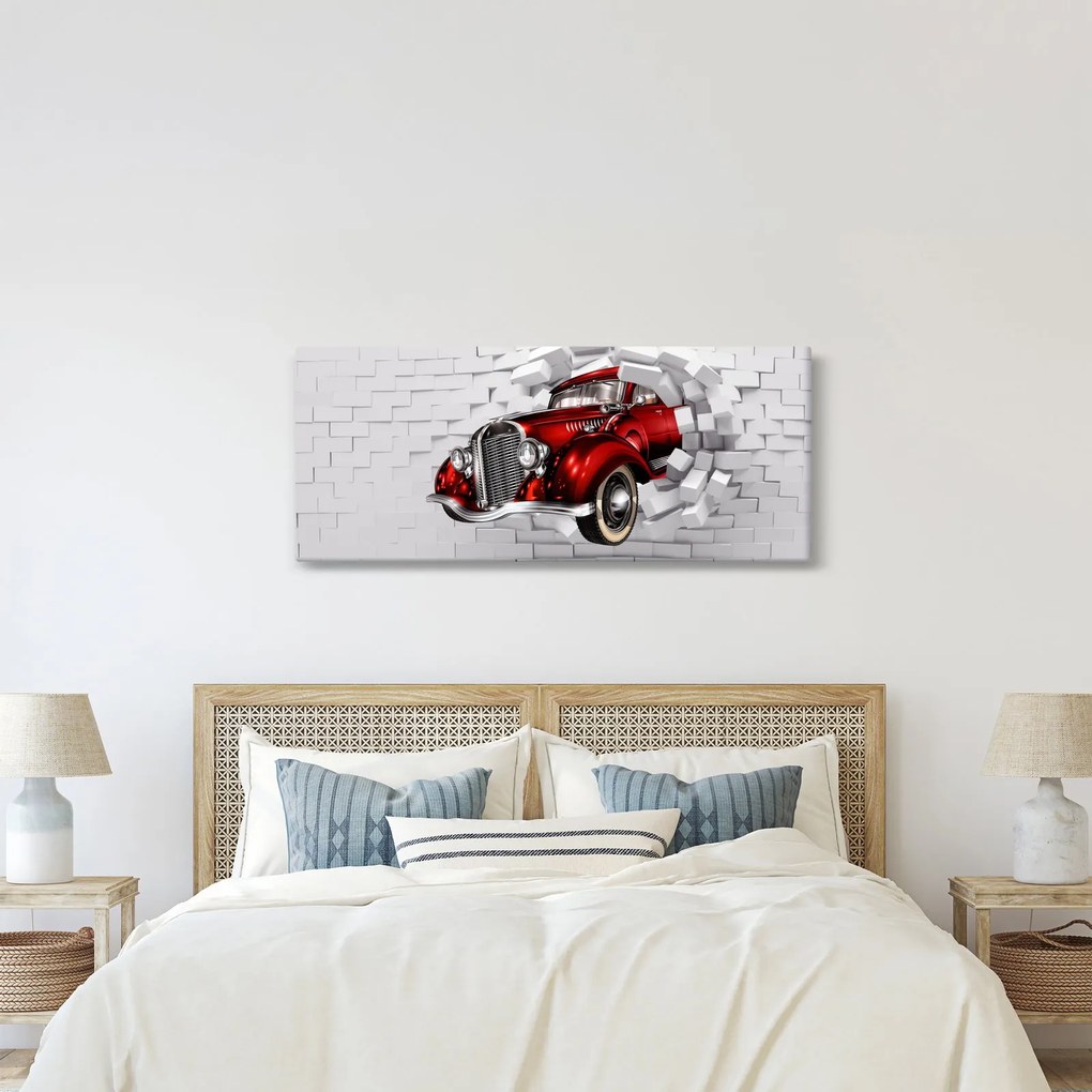 Kép - Piros autó (120x50 cm)