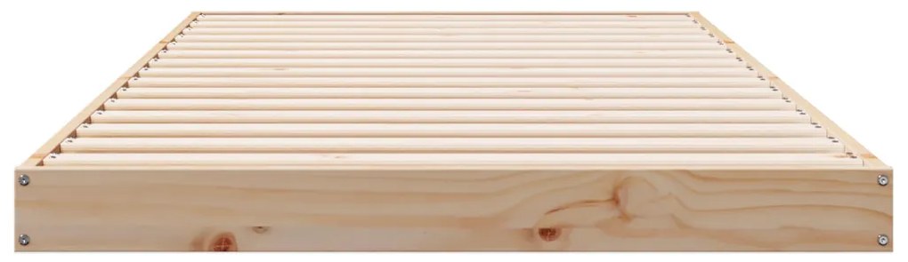 Ágykeret Fehér 100x220 cm Tömör Fenyő
