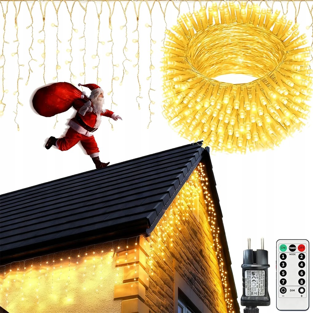 Karácsonyfa Lámpa 350 Led Kültéri/beltéri Fehér Meleg 35m