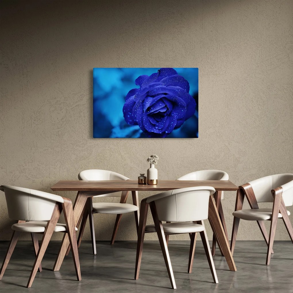 Kék rózsa képe (90x60 cm)
