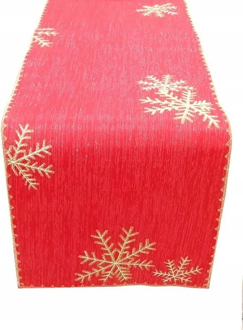 Karácsonyi futópad 60x120 157 piros hópehely