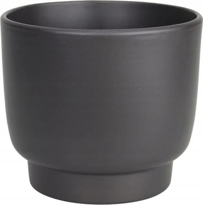 Kaspó Kerámia Fedél Antracit Matt 17CM