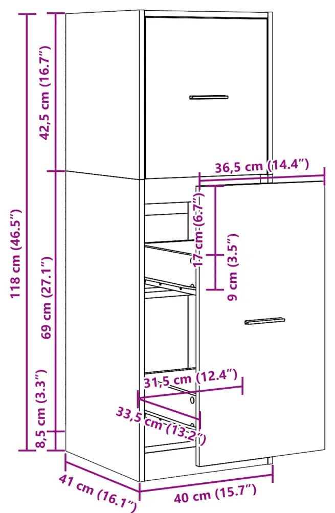 fehér szerelt fa patikaszekrény 40 x 41 x 118 cm