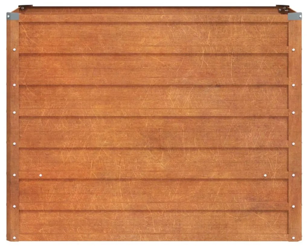 Rozsda színű corten acél kerti magaságyás 100 x 40 x 77 cm