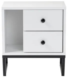 Éjjeliszekrény GLIMMER 50x45,2 cm fehér/fekete