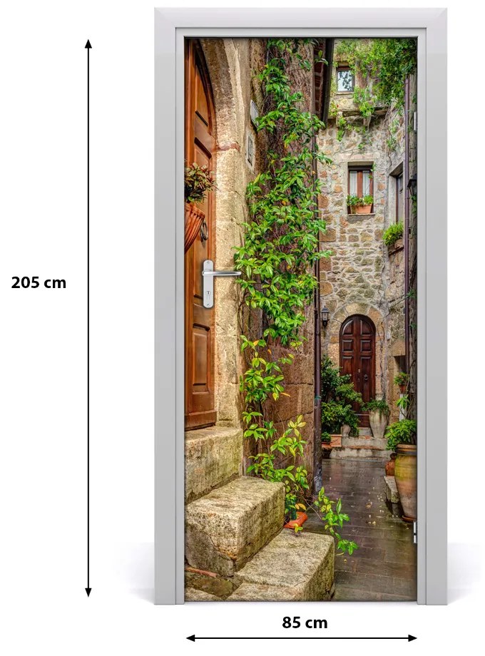 Ajtóposzter öntapadós olasz utcákon 95x205 cm