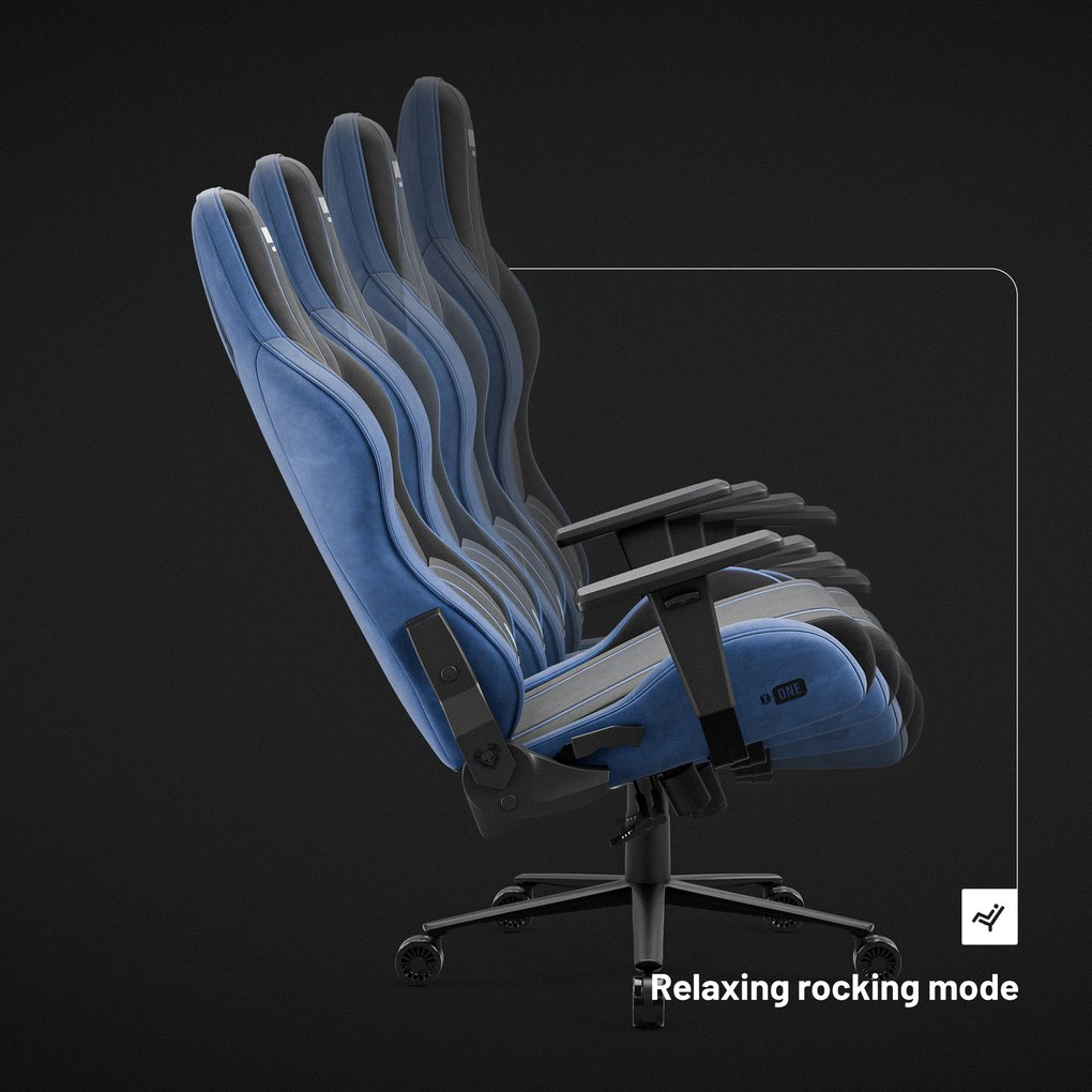 Gamer szék szövet Normal Size, fekete-kék: Diablo X-One 2.0 Night Blue
