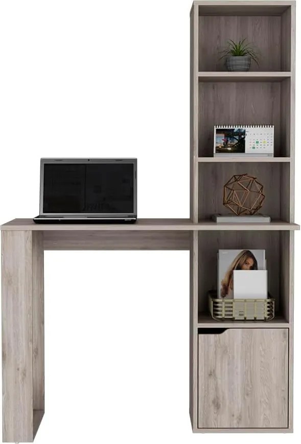 Polcos íróasztal tárolóval 98,5x45,3x162,5cm fehér FUR1233-1