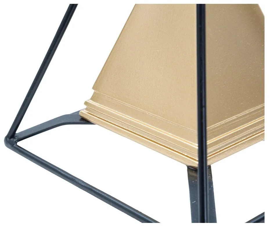 Piramid fém szobor aranyszínű dekorral - Mauro Ferretti