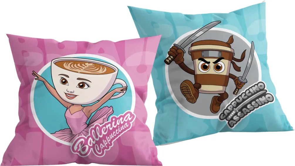 Brainrot Fun Duo párna, díszpárna 40x40 cm