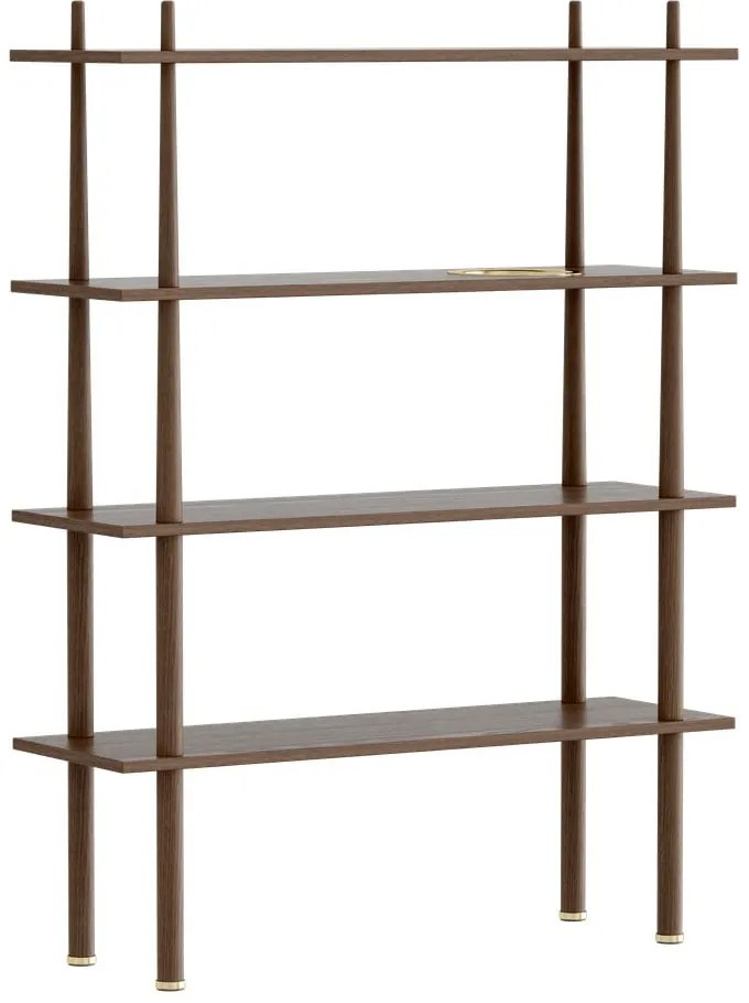 Barna moduláris polcrendszer tölgyfa dekorral 110x148 cm Stories – UMAGE