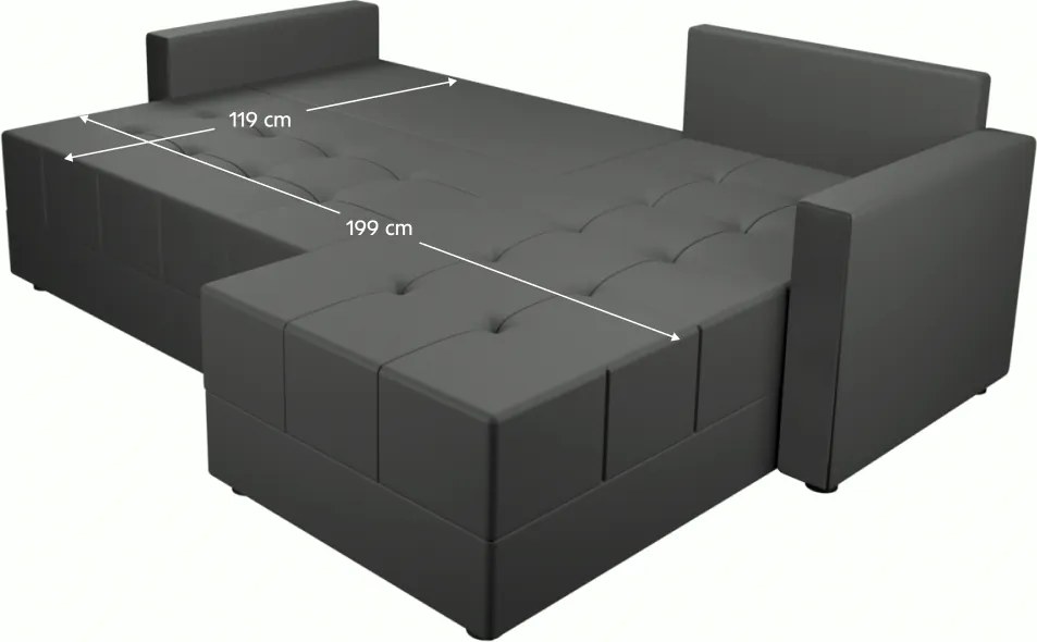 Univerzális ülőgarnitúra, szürke, DUAN ROH