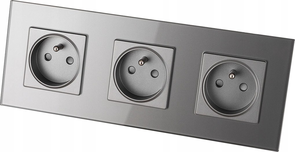 Hármas üveg aljzat Szürke hármas keret és 3 x Miuun aljzat szett