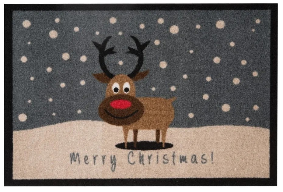 Merry Christmas Reindeer lábtörlő, 40 x 60 cm - Hanse Home