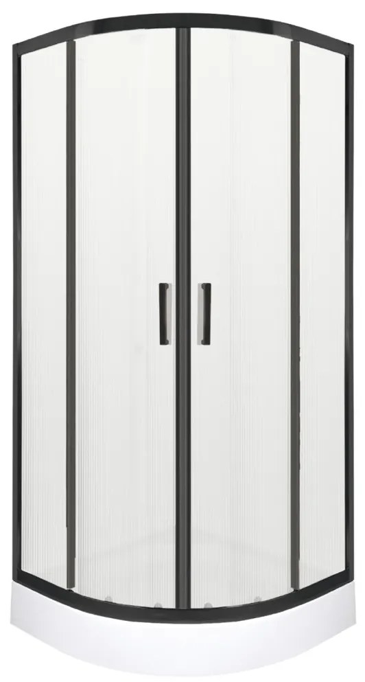 Soho Black 90 íves zuhanykabin XN zuhanytálcával