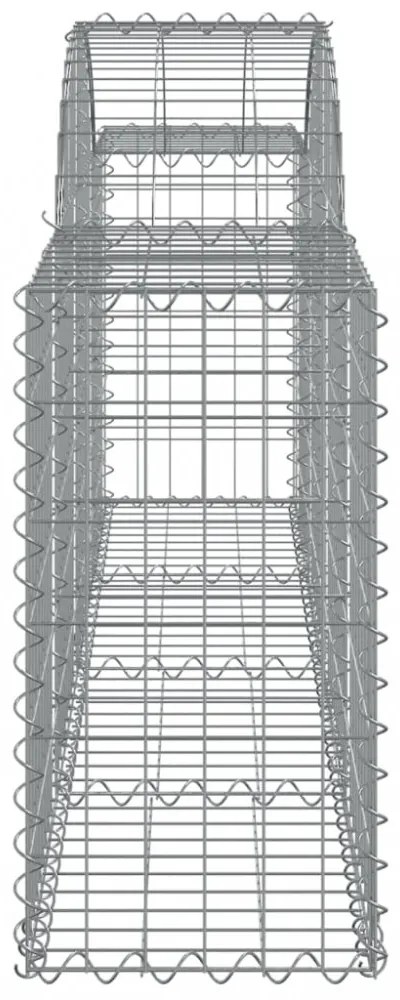 2 db íves horganyzott vas gabion kosár 200x30x60/80 cm