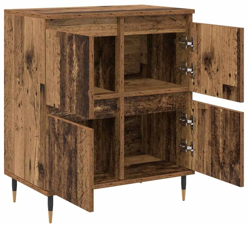 Oldalszekrények 2 pcs Régi fa 120 x 35 x 70 cm Faanyag