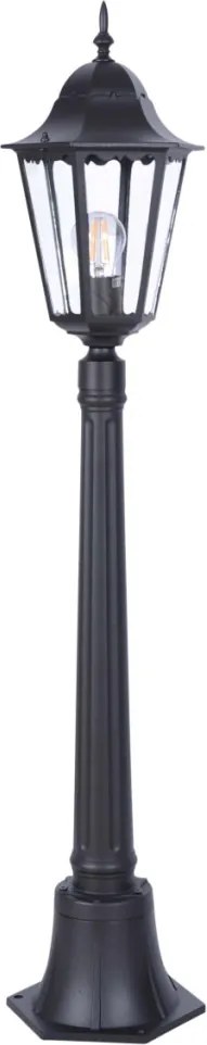 KAJA K-6006A_CZARNY Klasszikus Kültéri Állólámpa Fekete E27 IP44