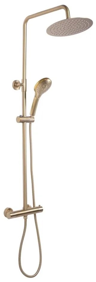 REA-P6602 - VINCENT termosztátos zuhanyszett, szálcsiszolt arany