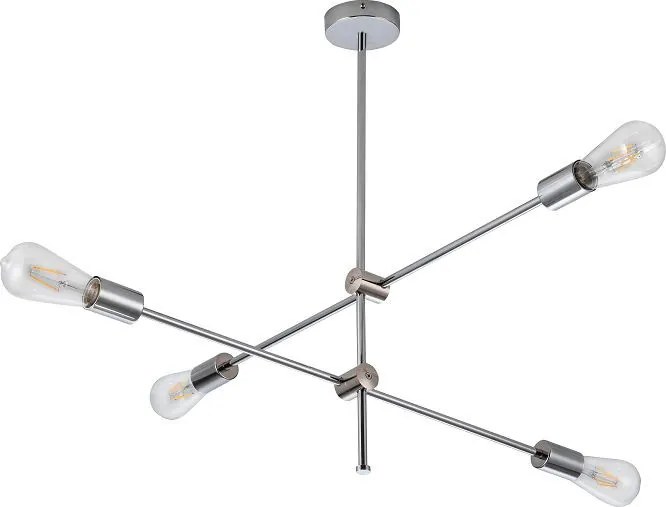 POLUX 318107 MORA Többágú Függesztett Lámpa Króm E27 IP20