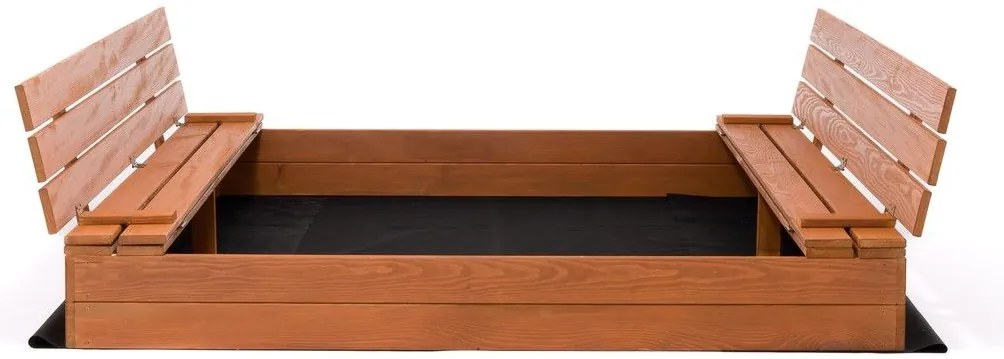 Homokozó padokkal 160cm impregnált + fedőlap + agrotextília SUN